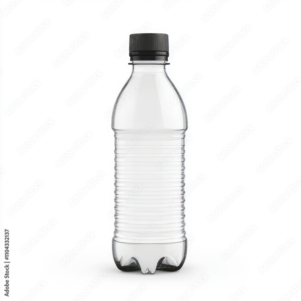 Clear plastic water bottle isolated on white background. isolated on white background. Clear plastic water bottle isolated on white background. isolated on white background.