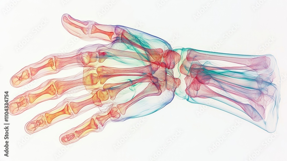 Fototapeta premium In this image I can see the digital art of the human skeleton The background is in white color