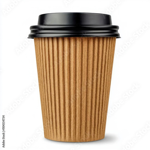 Wallpaper Mural Eco-friendly coffee cup made from kraft paper for beverages. isolated on white background. Torontodigital.ca