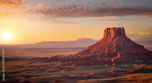 sunset in the mountains