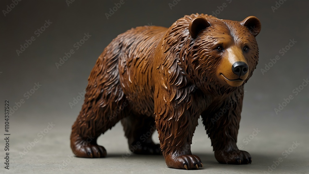 Obraz premium Brown bear figure.
