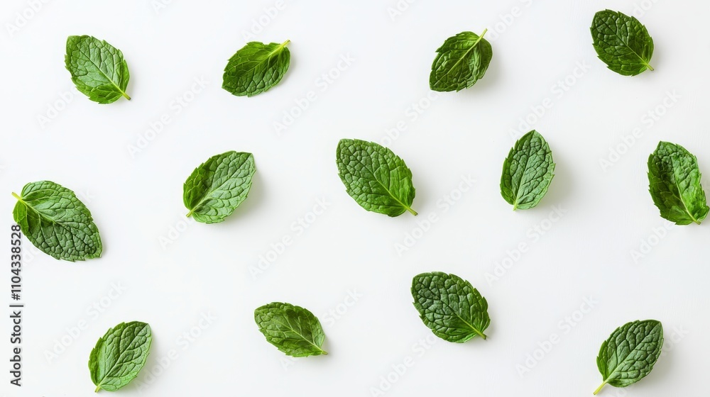 fresh mint leaves on a white background The leaves are a vibrant green color and appear to be freshly picked The white background provides a stark contrast to the fresh mint leaves on a white background The leaves are a vibrant green color and appear to be freshly picked The white background provides a stark contrast to the