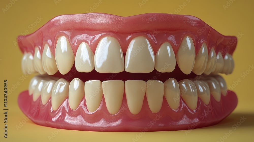 Close-up View of Realistic Dental Model; Detailed Human Teeth Image for Dental Health Education Close-up View of Realistic Dental Model; Detailed Human Teeth Image for Dental Health Education