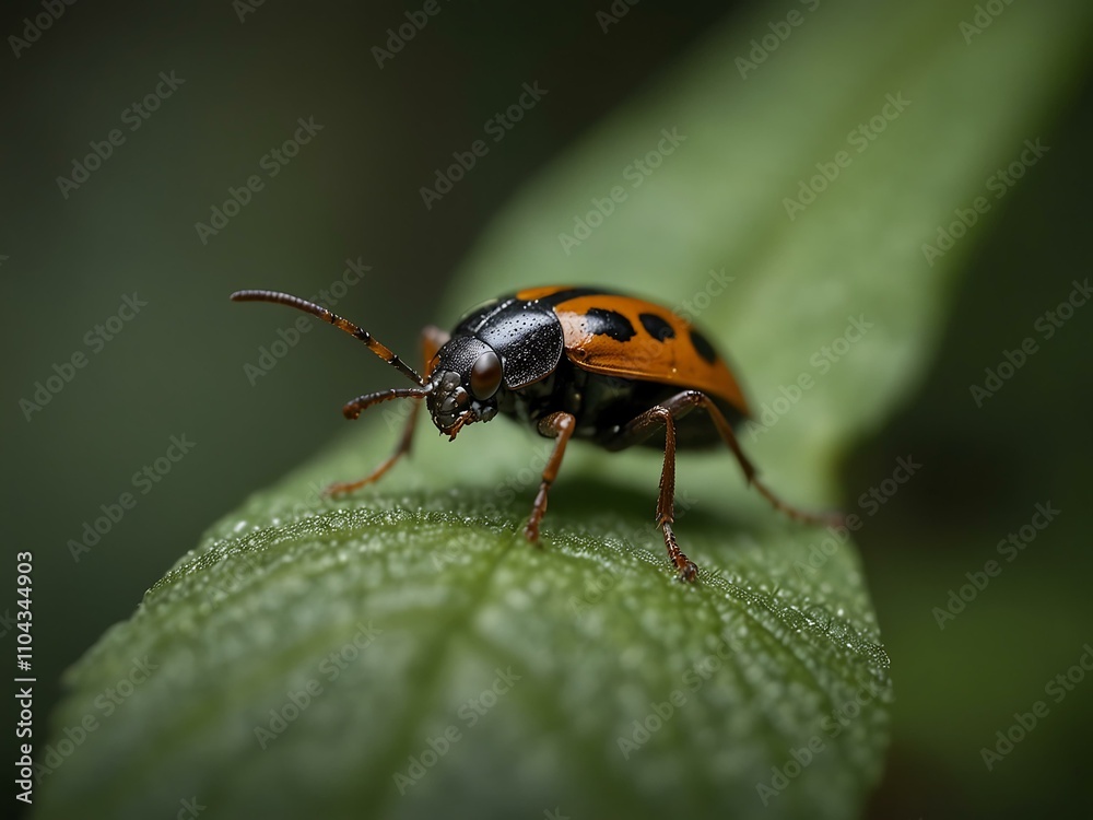 Bug resting on a leaf. Bug resting on a leaf.