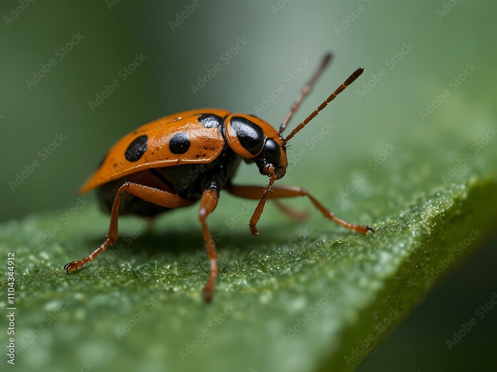 Bug resting on a leaf. Bug resting on a leaf.