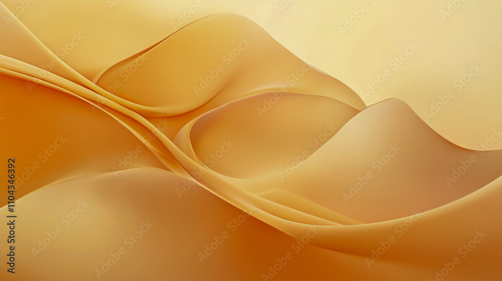 Obraz premium Abstract golden waves: flowing curves and soft textures