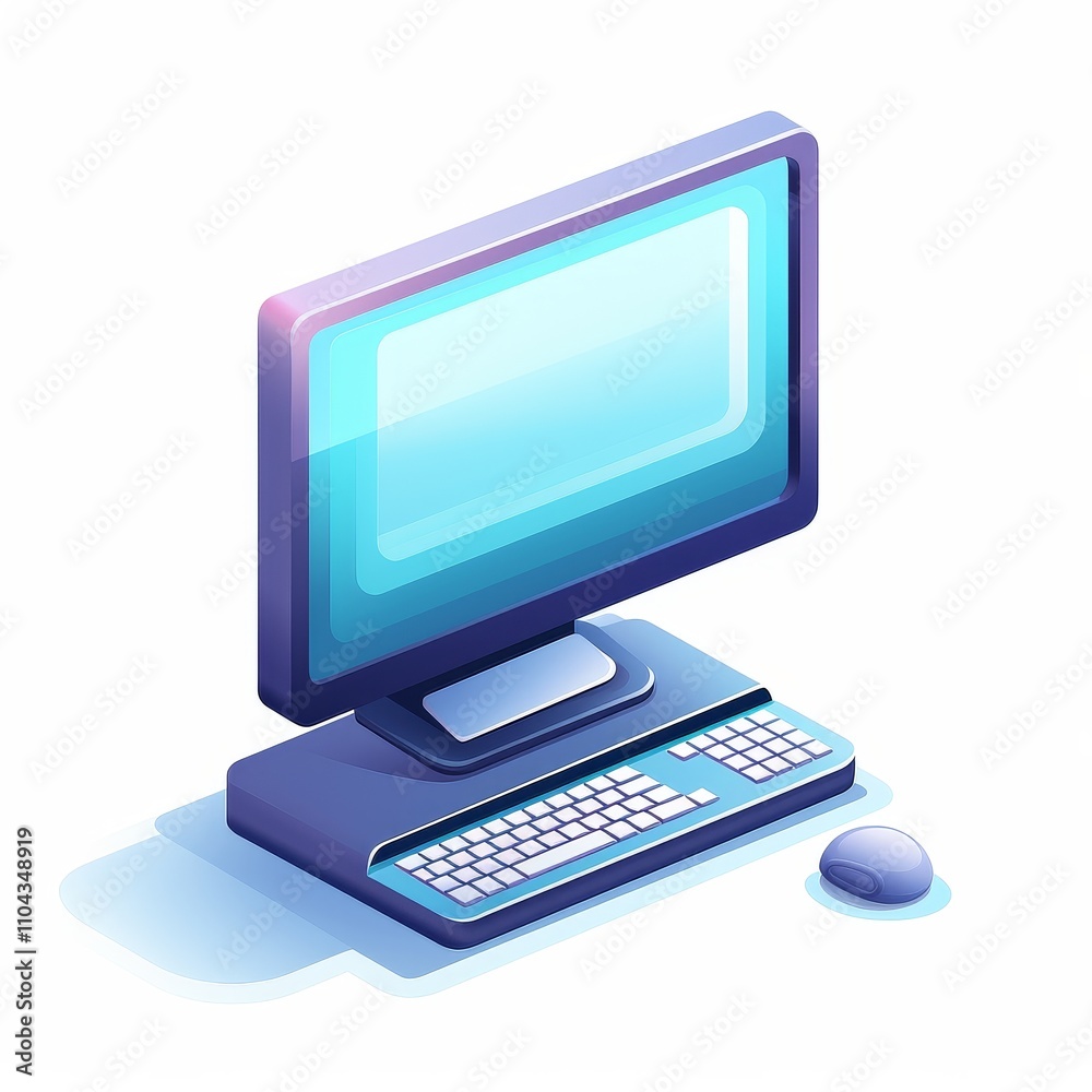 Modern Desktop Computer Icon