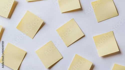 Wallpaper Mural  a white surface with a bunch of yellow sticky notes scattered across it The notes are of various sizes and colors, creating a vibrant and eye-catching display Torontodigital.ca