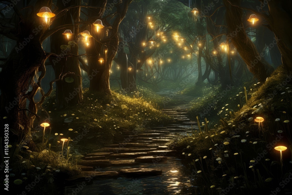 Naklejka premium Enchanted Forest Explorations