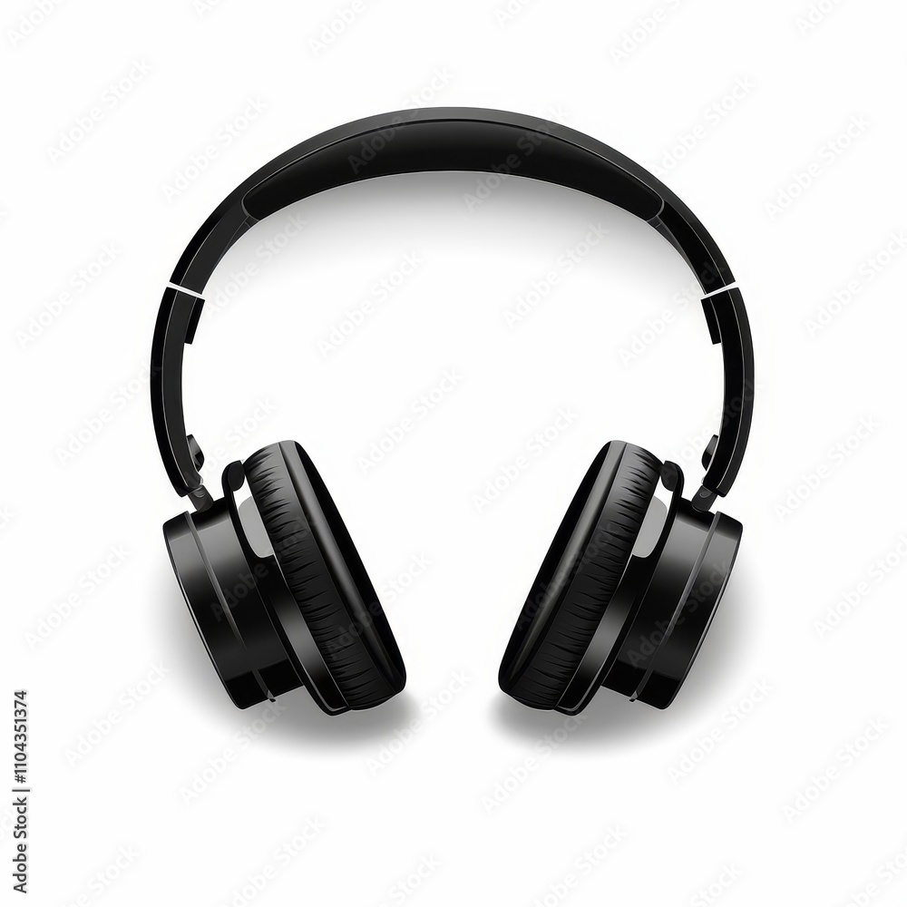 White Background Headphones Icon White Background Headphones Icon