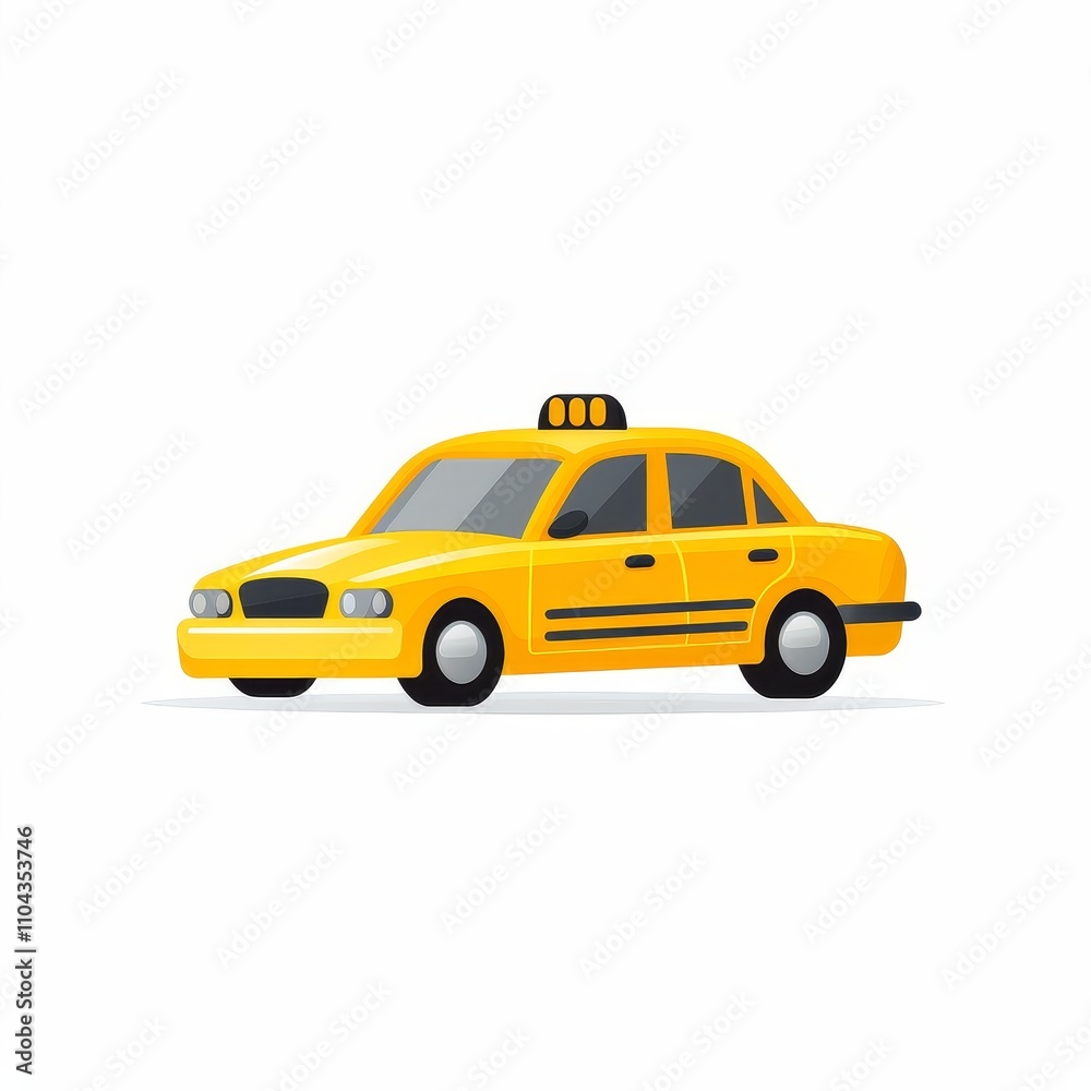 White Taxi Icon Closeup White Taxi Icon Closeup