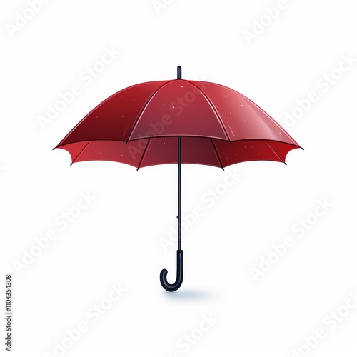 White Background Umbrella Outline