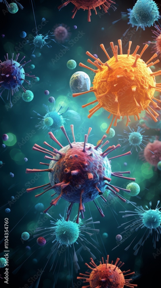 Fototapeta premium Studying Viral Mysteries: Virologists in Deep Focus