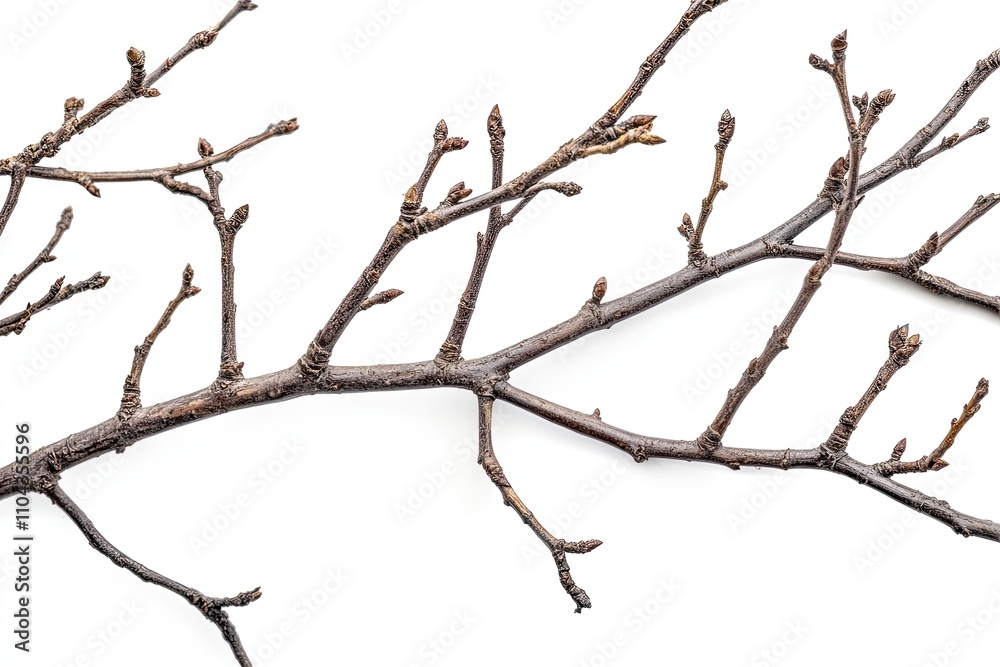 Dry branches, twigs isolated on white background Dry branches, twigs isolated on white background