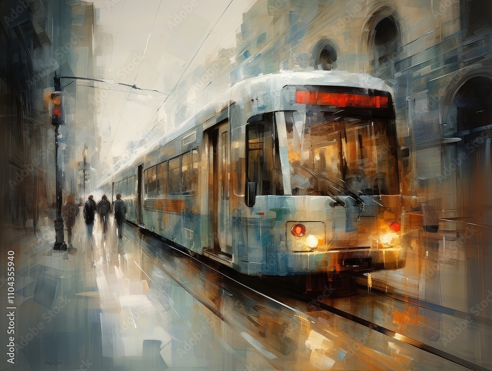 Fototapeta premium Motion-Filled Public Transit