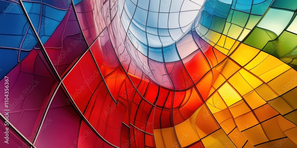 Obraz premium Modern abstract glass architectural forms. world winning photo created by ai