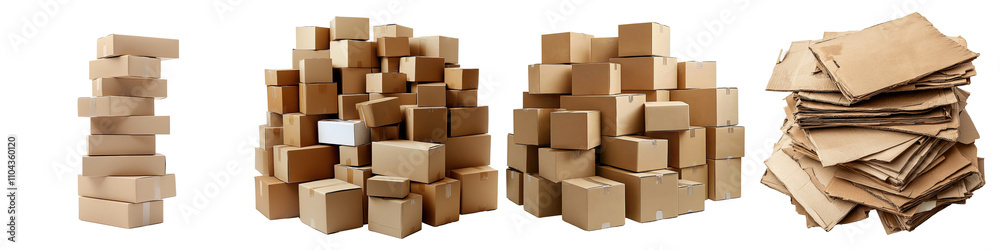 Stack of Boxes – A Pile of Cardboard Boxes, Often Seen in Retail Environments During Busy Sale Events Isolated on Clear White Background Highly Detailed Stack of Boxes – A Pile of Cardboard Boxes, Often Seen in Retail Environments During Busy Sale Events Isolated on Clear White Background Highly Detailed
