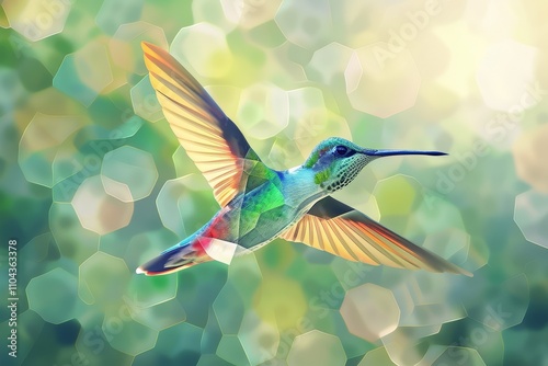 Geometric Hummingbird Abstraction in Flight