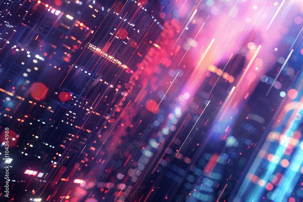 Obraz premium Shimmering Urban Lightscape