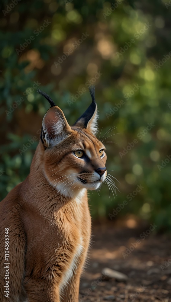 Fototapeta premium Caracal (wildcat) in nature.