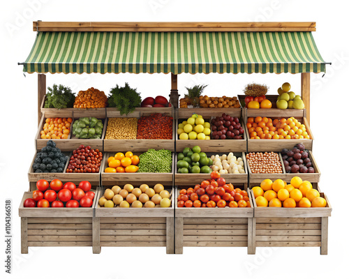 fruits and vegetables in market photo