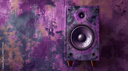 The best purple grunge speaker for a vintage music vibe in modern design
 photo