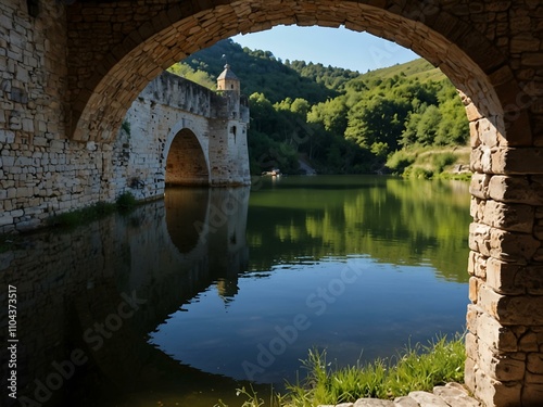 Castello Pandone, Venafro’s historic pond and wash area, Molise. photo