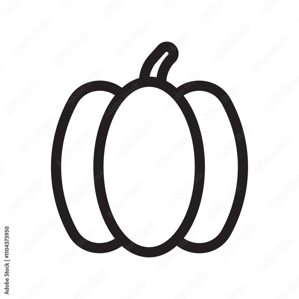 Pumkin outline flst vector design illustration, harvest icon, Halloween theme accessories vector design. Pumkin outline flst vector design illustration, harvest icon, Halloween theme accessories vector design.