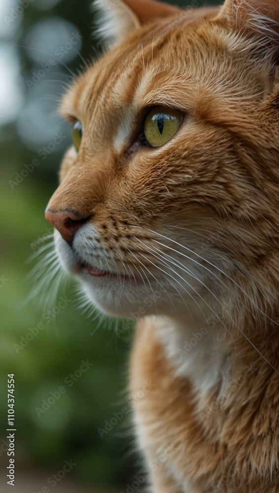 Obraz premium Cat gazing intently.