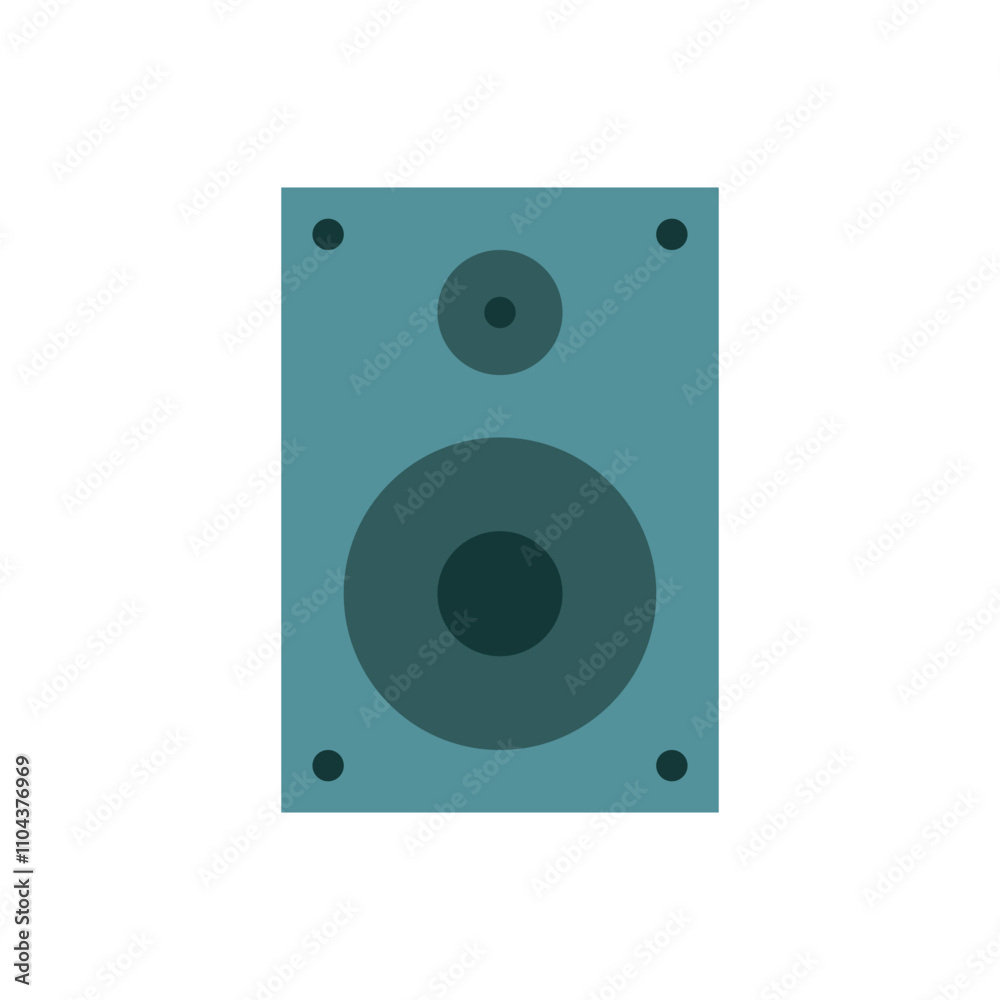 Sound system flat icon vector design illustration, speaker audio flat design, electronic music audio vector design. Sound system flat icon vector design illustration, speaker audio flat design, electronic music audio vector design.