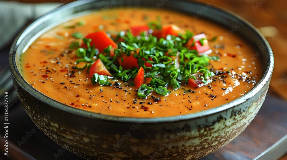 A bowl of soup with a lot of vegetables in it
