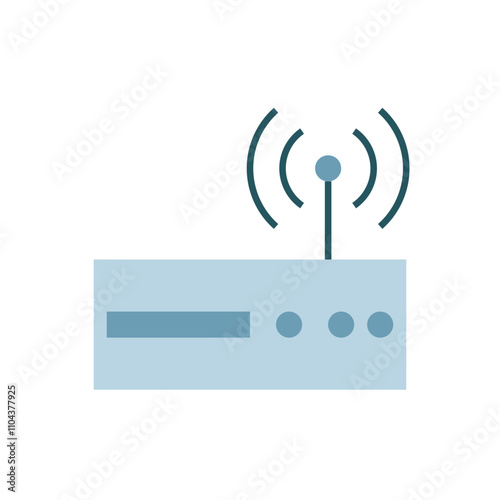 Wifi router flat icon vector design, internet connection icon, digital networking icon design illustration. 