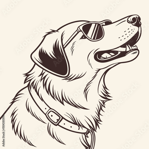 Wallpaper Mural illustration of a dog Torontodigital.ca