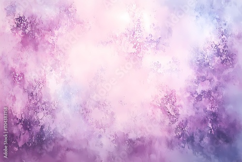 Abstract watercolor background in soft pink and lavender tones