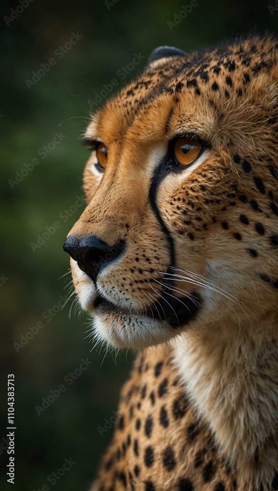 Cheetah's intense gaze through the green veil. Cheetah's intense gaze through the green veil.
