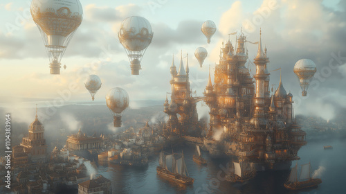 sunrise over the city