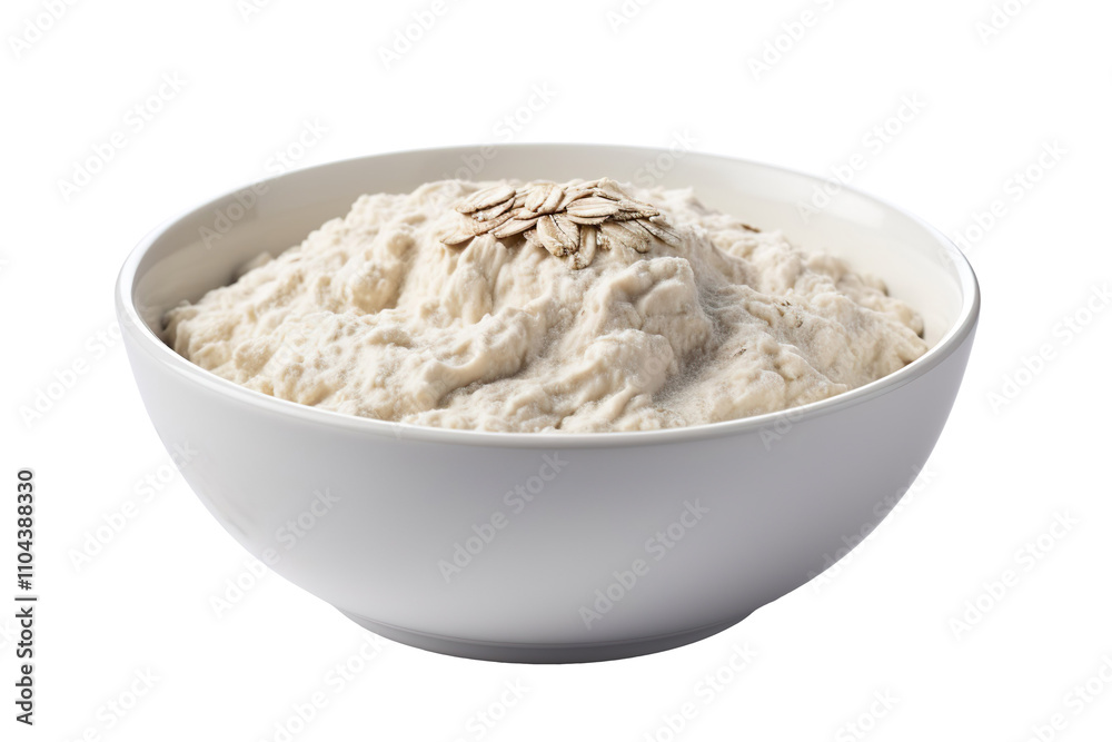 Bowl of oats porridge isolated on transparent background Bowl of oats porridge isolated on transparent background