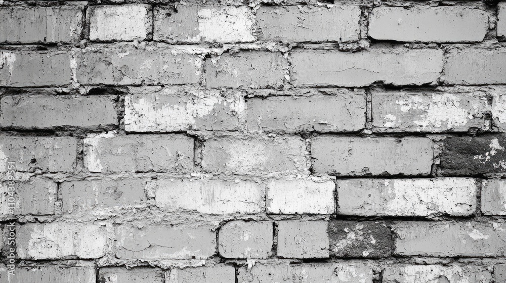 Weathered Grey Brick Wall with Textured Surface for Urban Backgrounds Weathered Grey Brick Wall with Textured Surface for Urban Backgrounds