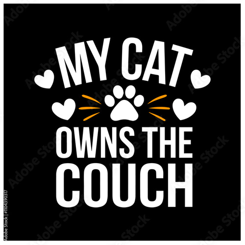 my cat owns the couch cat t-shirt template  