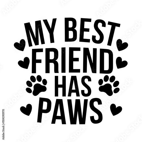 my best friend has paws cat t-shirt template  