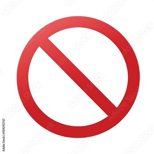 Free Download A Clear Red Prohibition Sign, cut out. on a White Background Indicating a Restriction or Ban in an Urban Environment - GFXLoad