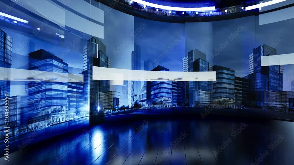 3D Virtual Studio, News Studio Background 3D Virtual Studio, News Studio Background
