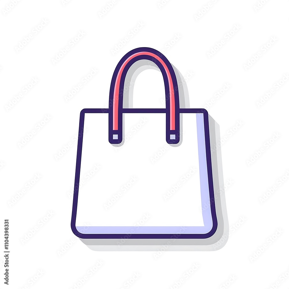 Simple and modern shopping bag symbol with a minimalist design, suitable for e-commerce and retail branding, cut out Simple and modern shopping bag symbol with a minimalist design, suitable for e-commerce and retail branding, cut out