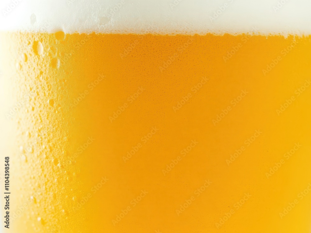 Close-up photo of a frothy and creamy pint of beer with a smooth and bubbly texture, cold Close-up photo of a frothy and creamy pint of beer with a smooth and bubbly texture, cold