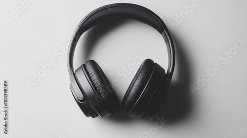 Pair of white headphones with a black logo on the side. The headphones are made by Bose photo