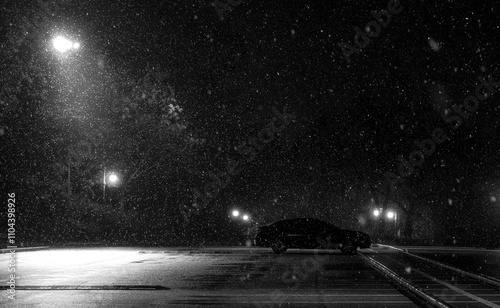 Snowy Night Drive