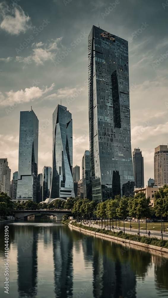 Obraz premium Cityscape with modern architecture.