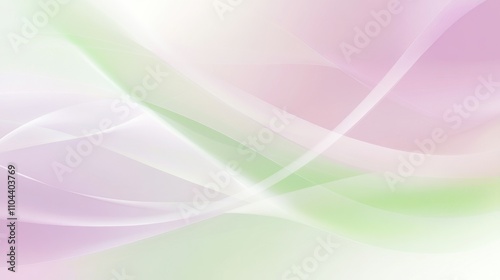 A modern abstract background showcasing smooth, flowing gradients in iridescent pastel shades of pink, green, and lavender. The soft, reflective surfaces and holographic effect create a serene