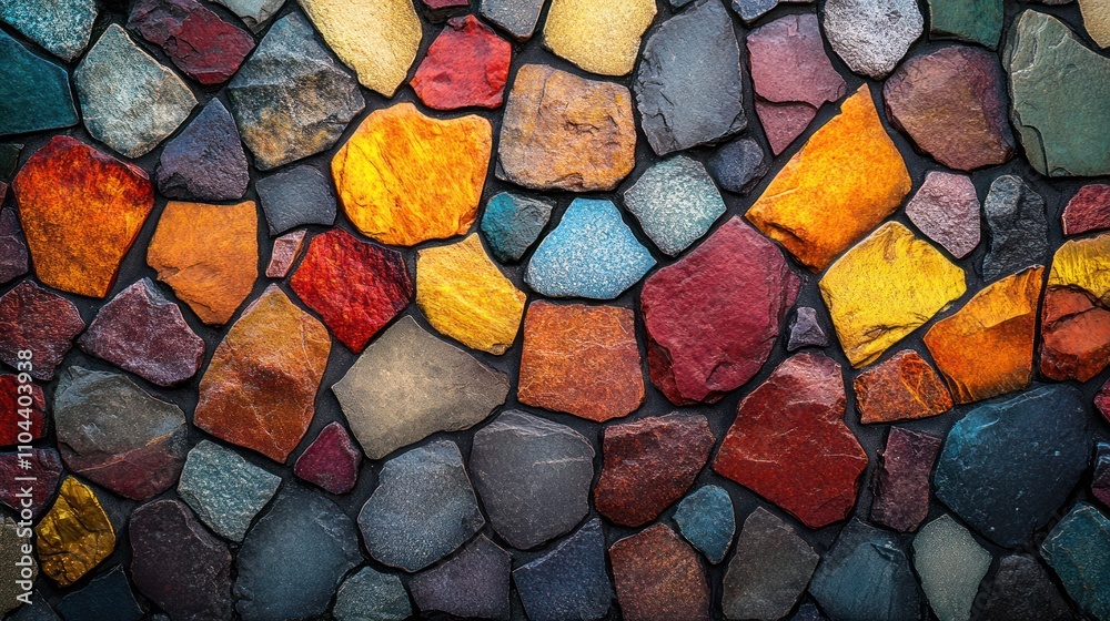 Colorful stone wall texture background. Colorful stone wall texture background.