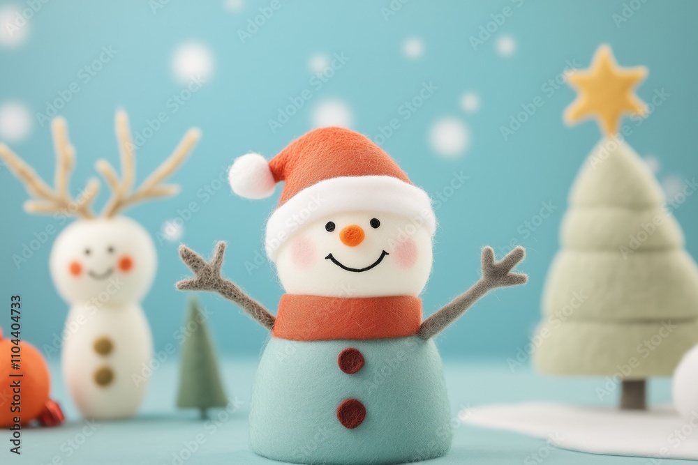 Paisagem de natal em miniatura com Papai Noel, renas e pinheiros cobertos de neve, estilo lúdico e colorido, criado por IA generativa. Paisagem de natal em miniatura com Papai Noel, renas e pinheiros cobertos de neve, estilo lúdico e colorido, criado por IA generativa.